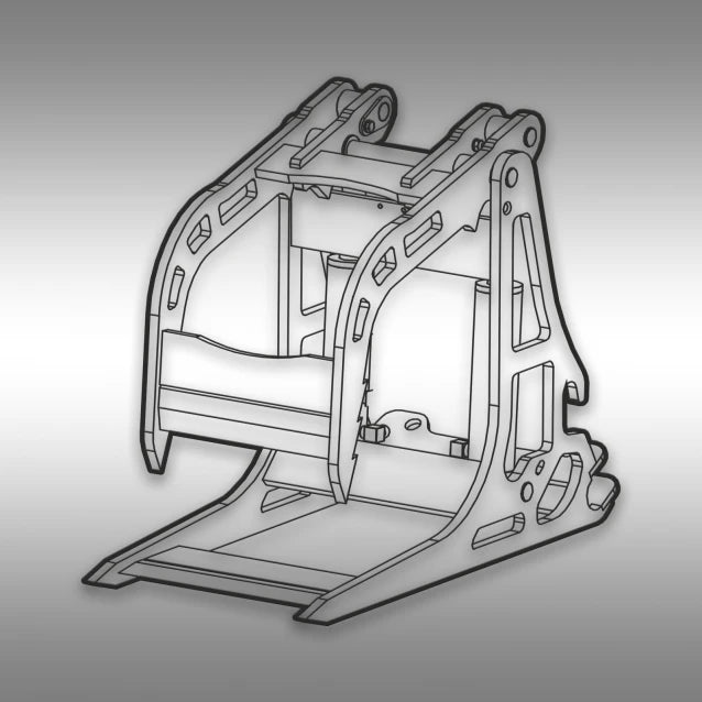 Jansen Holzverladezange für Kompaktlader Jansen KL-200, Skid Steer, Holzgreifer