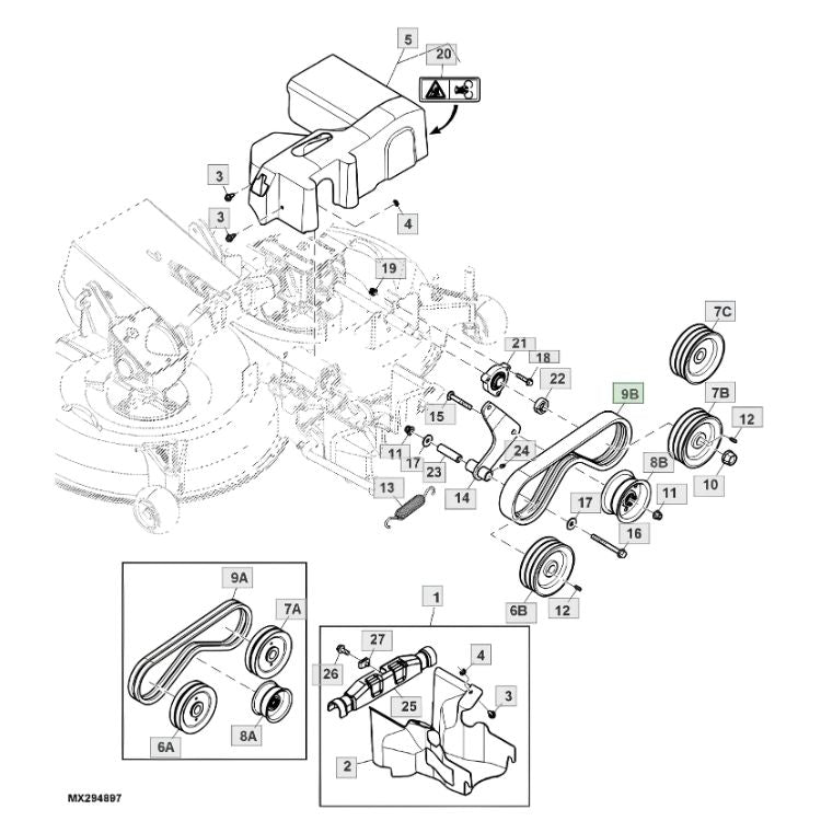 John Deere Keilriemen M177474 Ersatzteil
