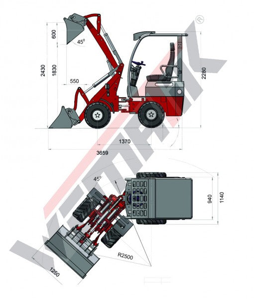 Wematik Radlader 807, Hoflader, Hoftrac, Kompaktlader