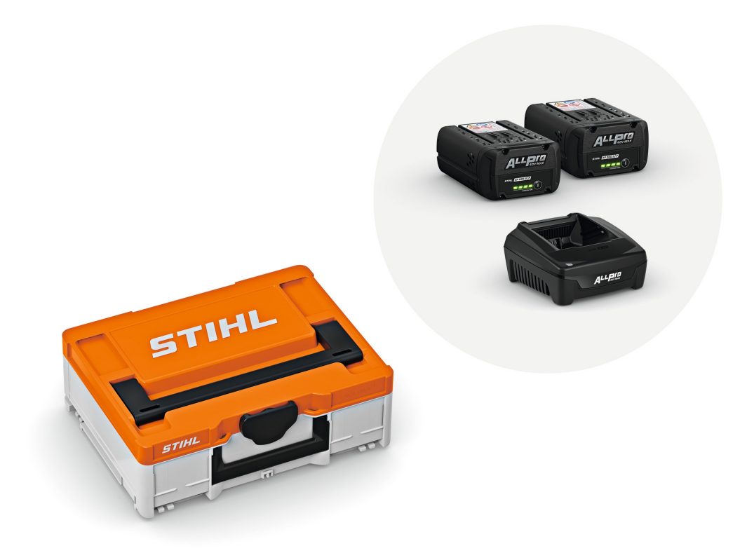 Stihl Power Box 1 mit 2x Akku AP 200.0 P und Ladegerät AL 301.1