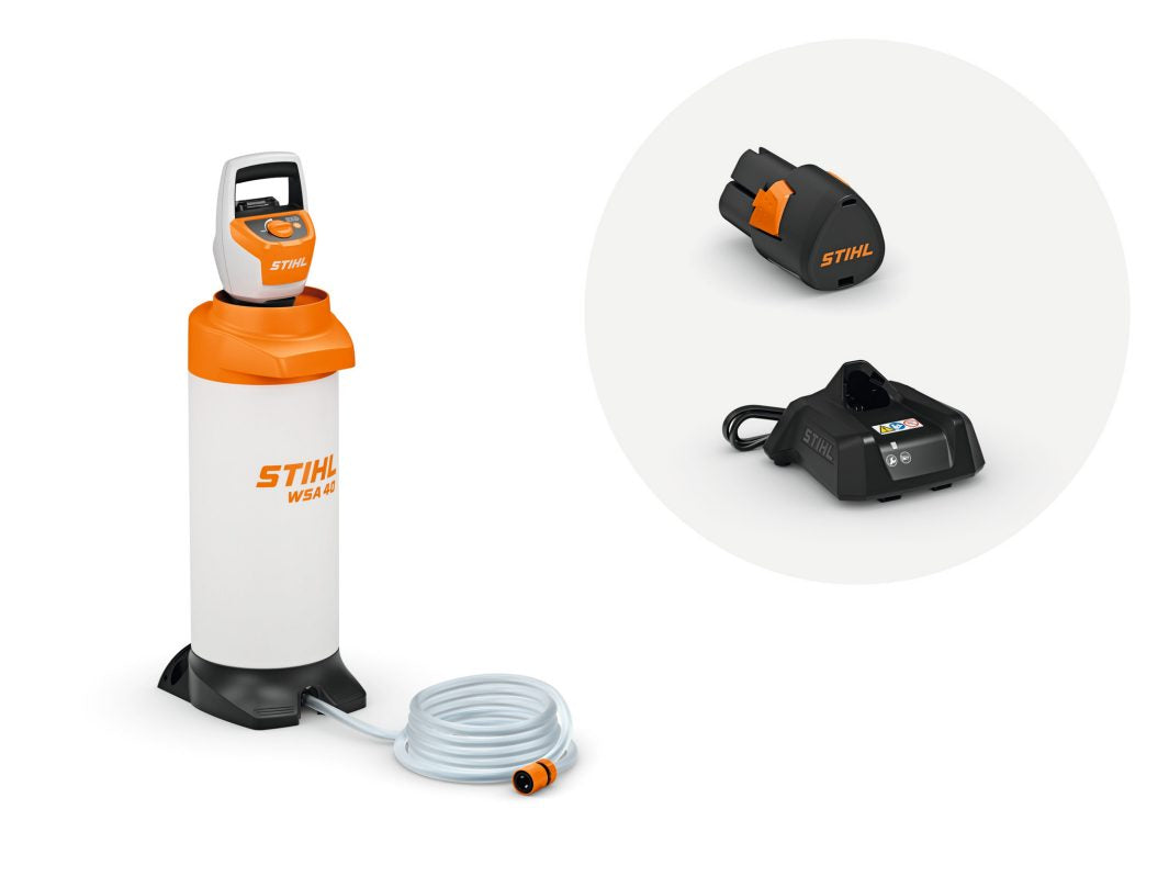 Stihl WSA 40 Akku-Wasserbehälter mit Akku AS 2 und Ladegerät AL 1