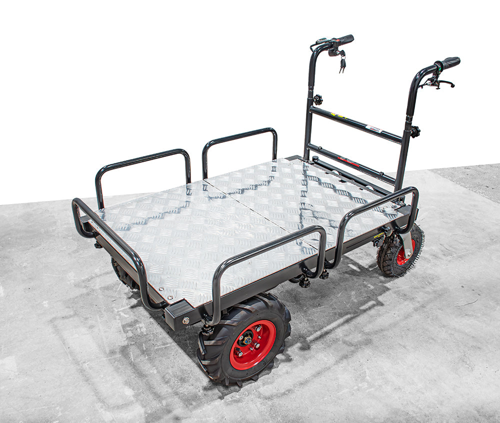 Wematik elektrische Schubkarre Edmonton Plus mit Rückwärtsgang, Motorschubkarre, Transportkarre