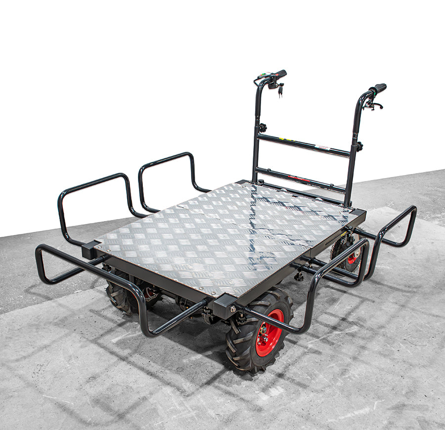 Wematik elektrische Schubkarre Edmonton Plus mit Rückwärtsgang, Motorschubkarre, Transportkarre