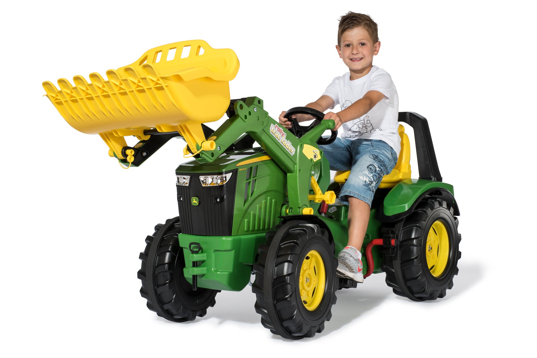 John Deere Kindertrettraktor im guten Zustand mit on sale viel Zubehör