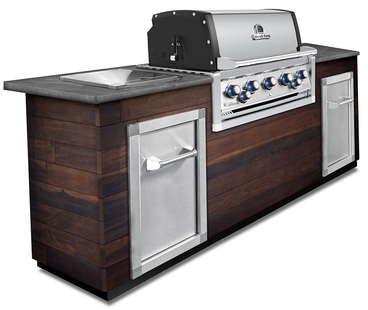 Broil King Imperial 590 PRO Built-In Gasgrill mit Drehspieß + Seitenbrenner