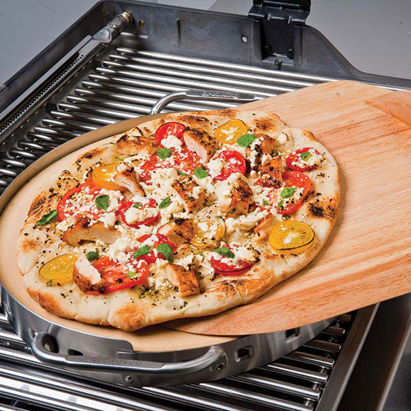 Broil King Pizzastein Set mit Gestell und Pizzaschieber